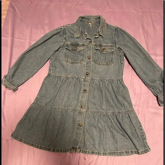 Free People | Dresses | Free People Denim Babydoll Dress | Poshmark
